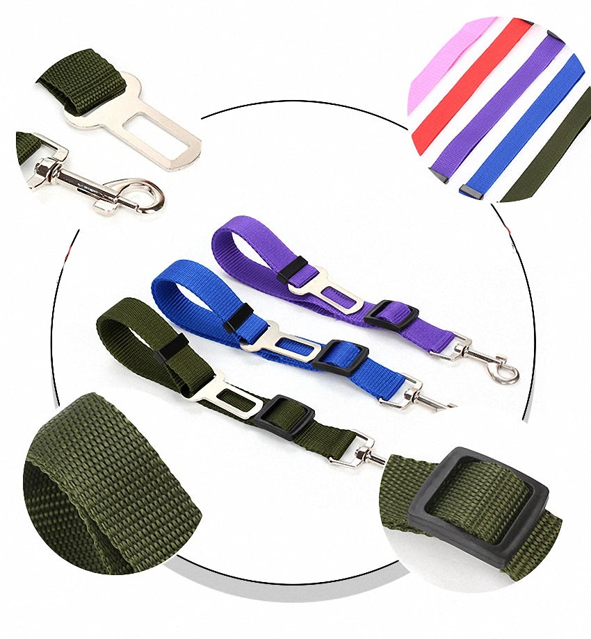 Pet Car Seat Belts Harness Vehicle 1pcs Adjustable Leader Clip