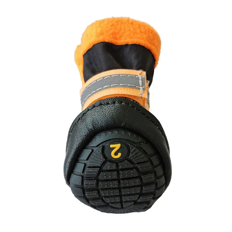 4pcs Dog Boots Pet Antiskid Shoes Winter Warm Waterproof