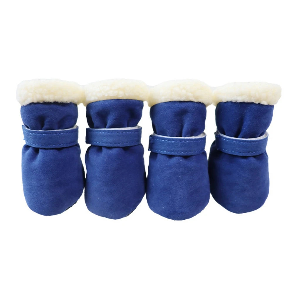 4pcs/set Super Warm Pet Shoes Boots Winter Non-slip
