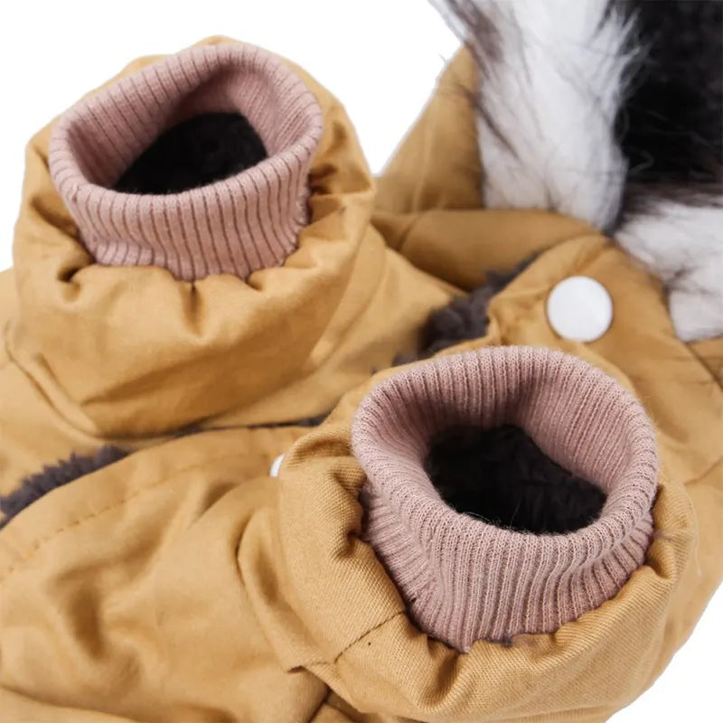 Winter Dog Clothes Warm Puppy Jacket Coat Hooded Clothing
