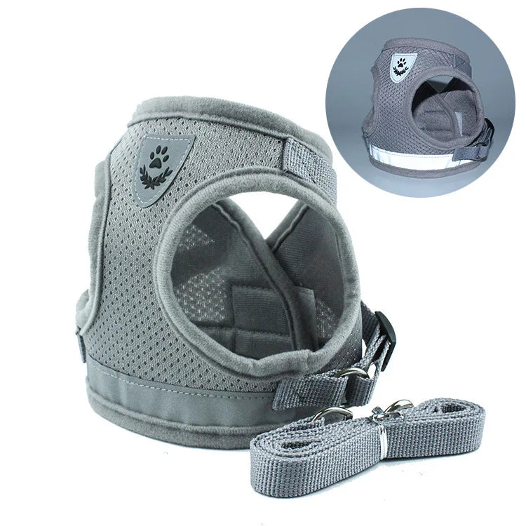 Reflective Harness with Leash Adjustable Pet Harnesses Vest