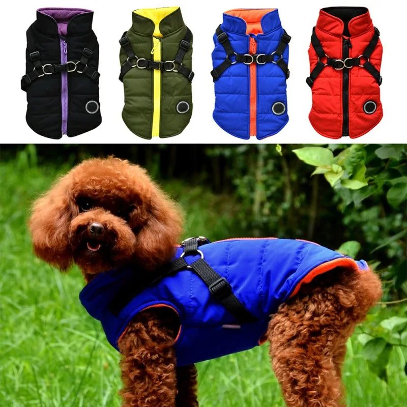 Waterproof Harness Jacket Pet Dog Clothes Coats