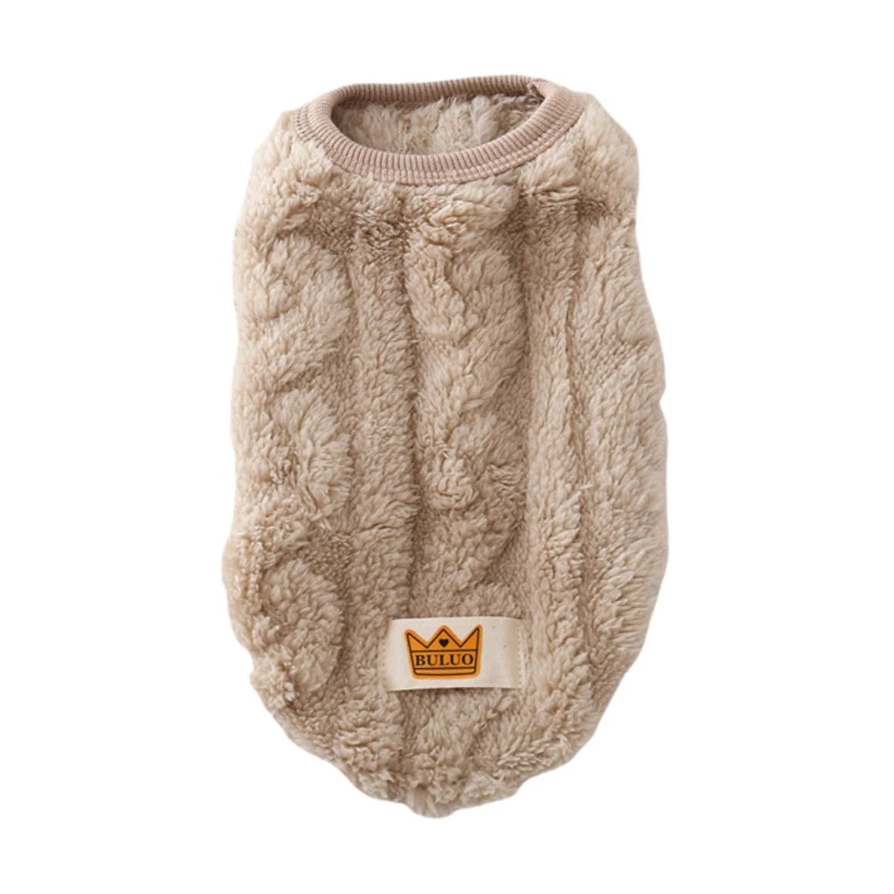 Fleece Pullover Pet Clothes Wavy Double-sided Pet Outfit