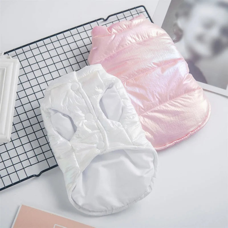 Winter Pet Clothes Waterproof Glossy Jacket Warm Dog Coat