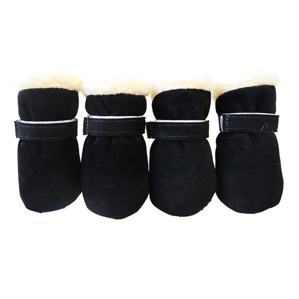 4pcs/set Super Warm Pet Shoes Boots Winter Non-slip