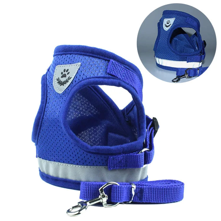 Reflective Harness with Leash Adjustable Pet Harnesses Vest