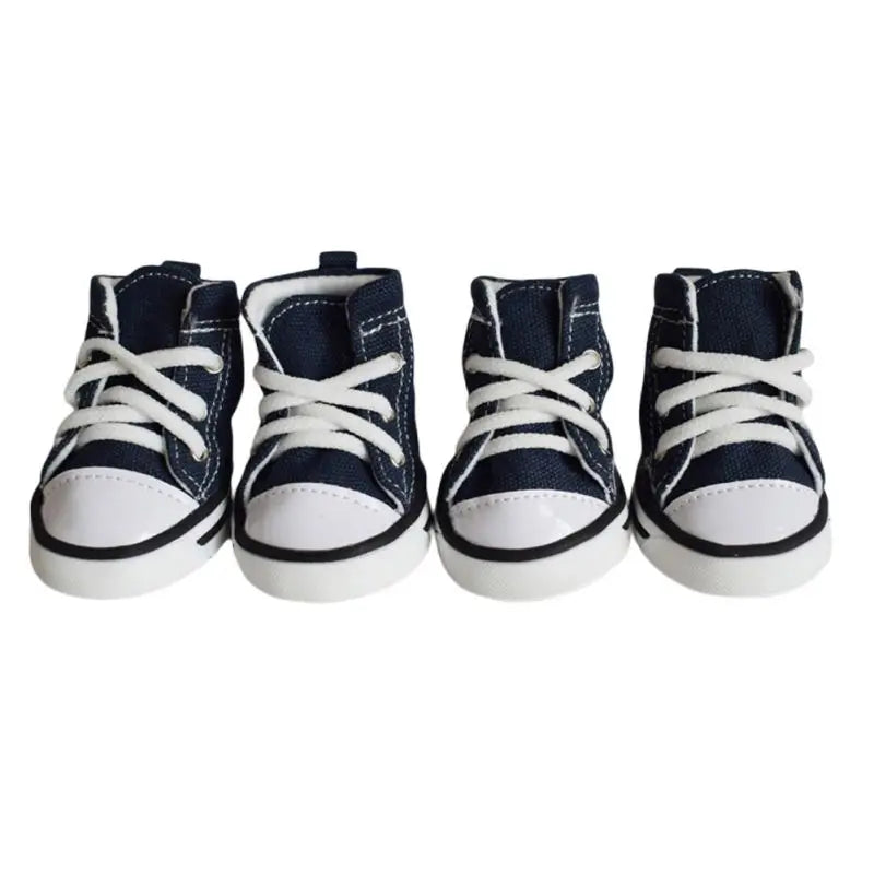 4pcs/set Waterproof Winter Canvas Pet Dog Shoes Anti-slip