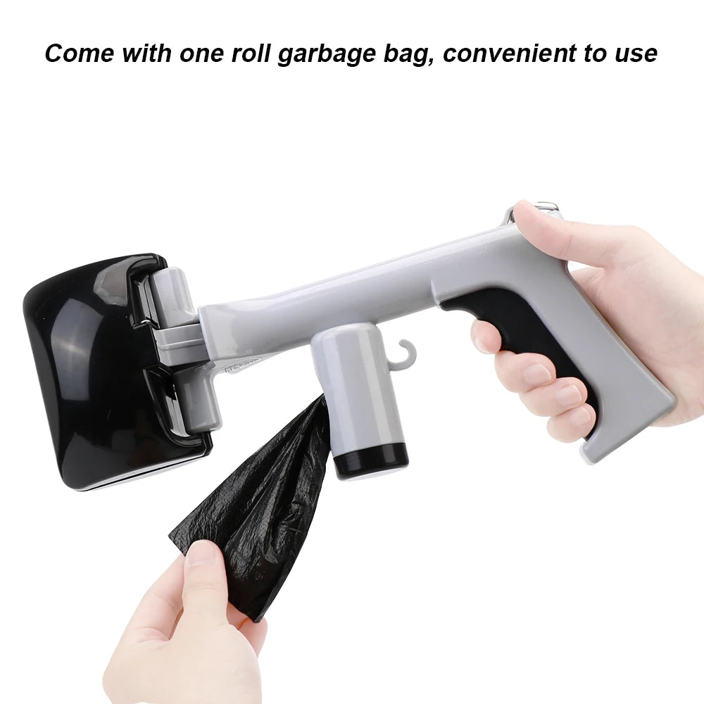 Poop Pick Up Holder 2 In 1 Pet Accessories with 1 Roll Garbage Bags