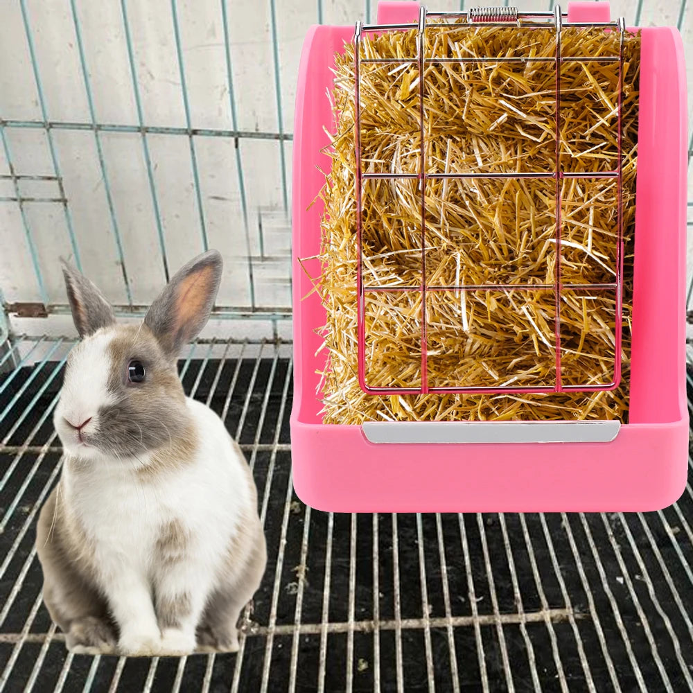 Grass Hay Bowl Rack Rabbit Food Basket