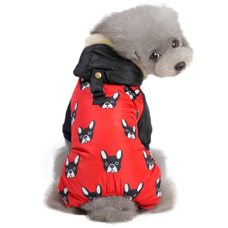 Pet Coat Jacket Warm Clothes Waterproof Hooded