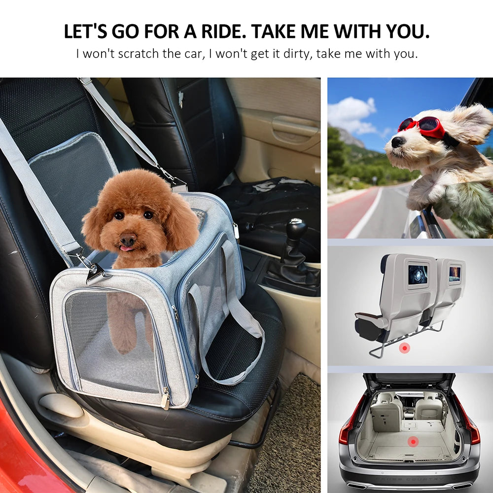 Pet Carrier Bag Soft Side Backpack
