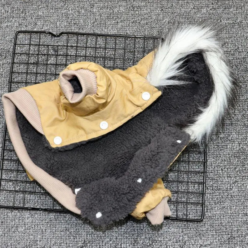 Winter Dog Clothes Warm Puppy Jacket Coat Hooded Clothing