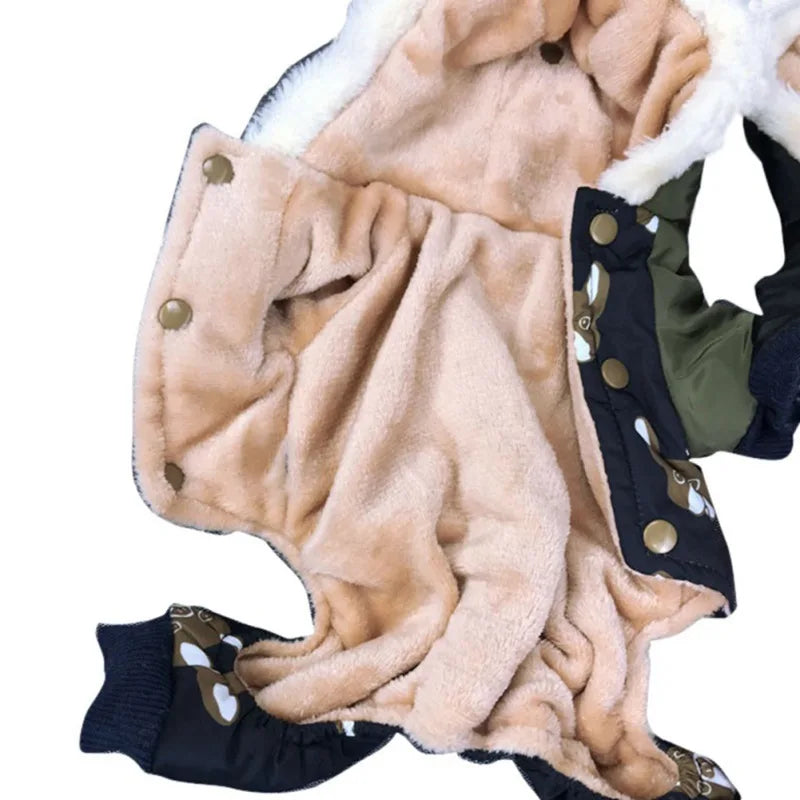 Pet Coat Jacket Warm Clothes Waterproof Hooded