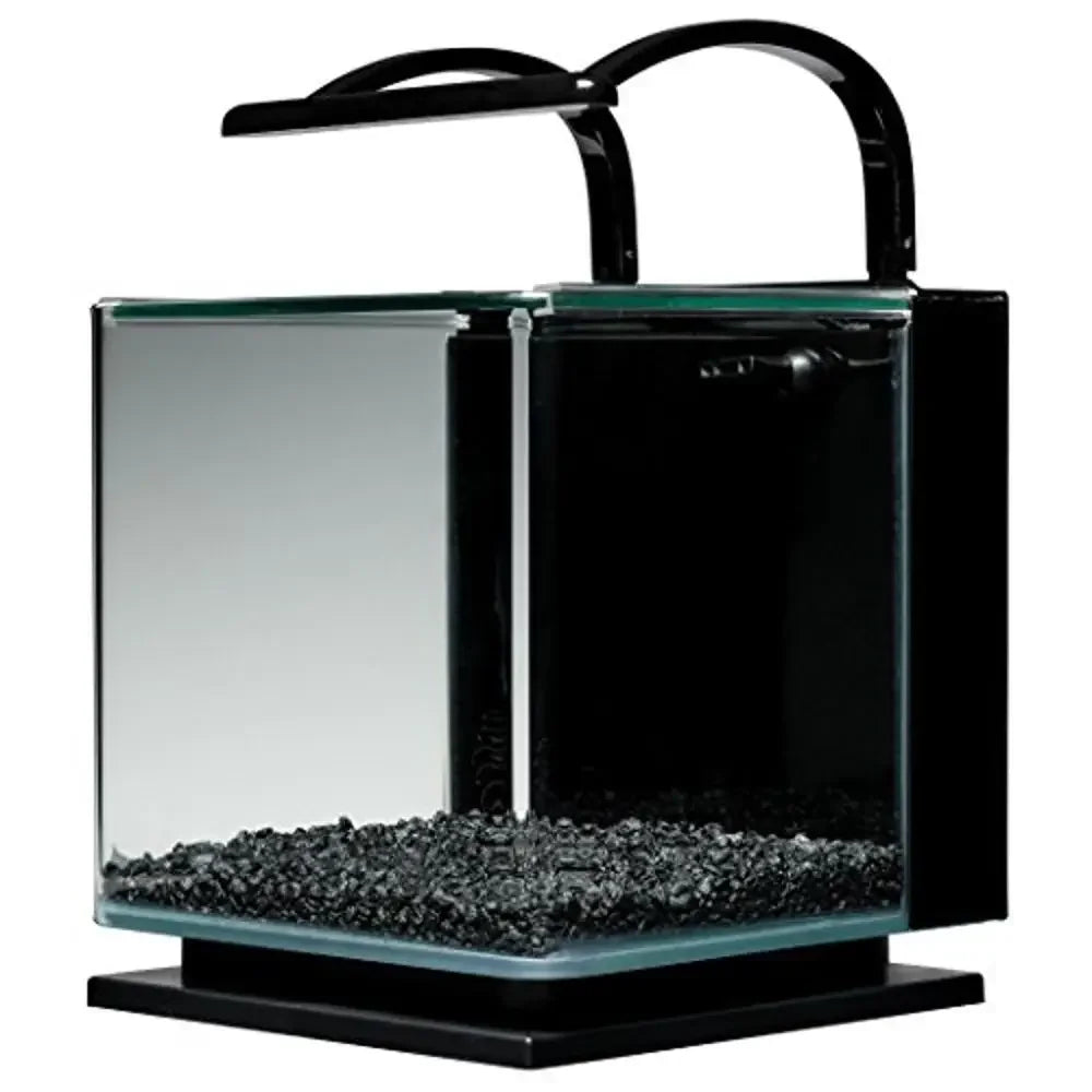 Glass Aquarium Kit with Rail Light Shimmering Daylight Moonlit Glow