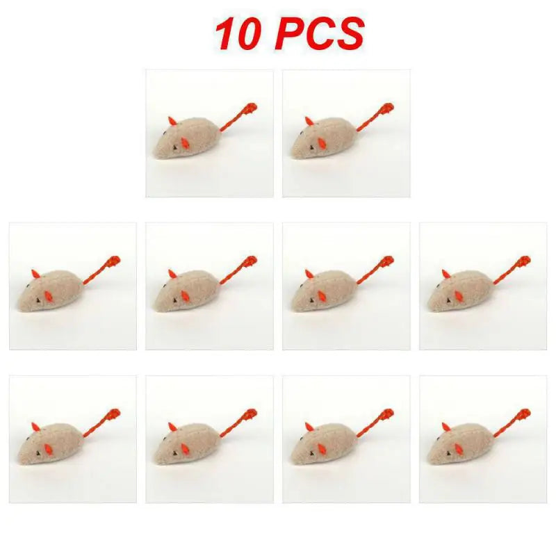 1~40PCS Pet Toy Catnip Mice Plush Mouse Cat Toy