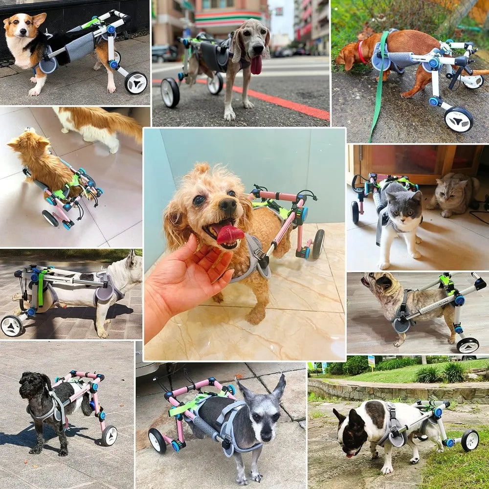 Dog Wheelchair Fordable for Small Pets with Paralyzed Hind,Pet Strollers