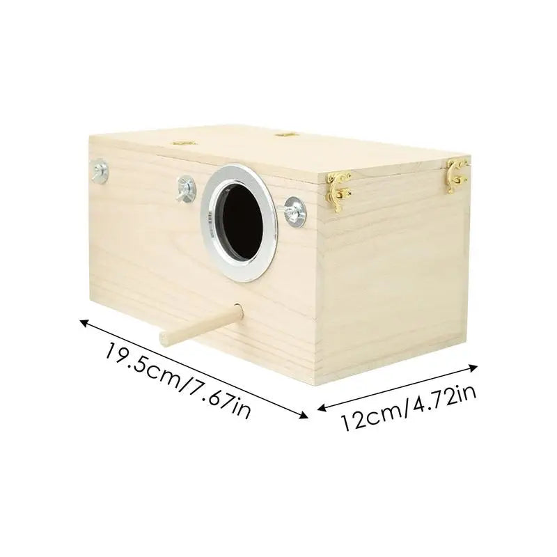 Bird Breeding Box Wood Nest Cage House For Nesting