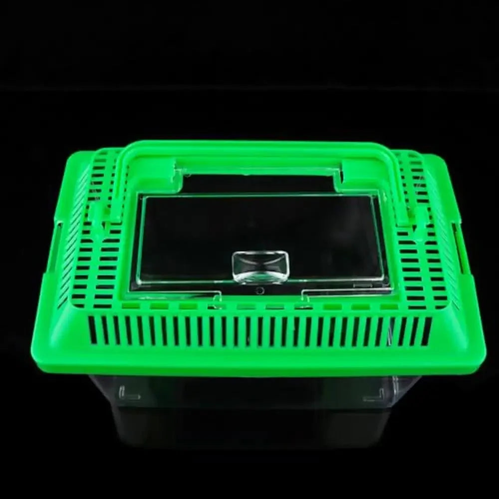 10pc Plastic Reptile Carrier Box Transparent Design