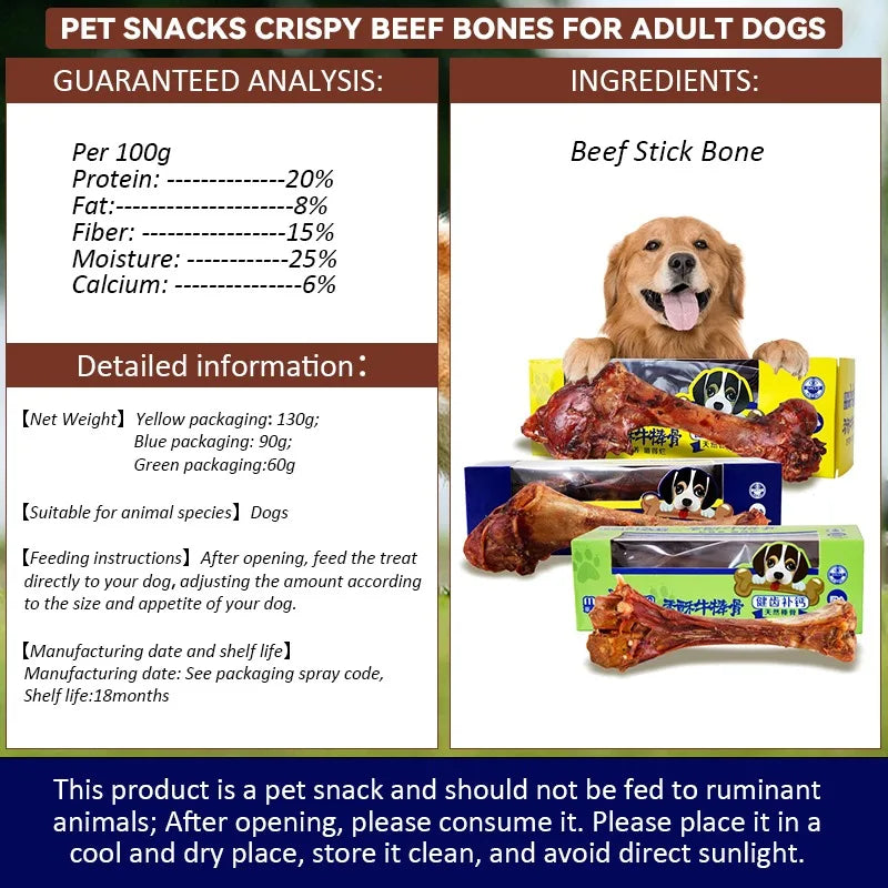 Dog Snacks Crispy Beef Stick Bone
