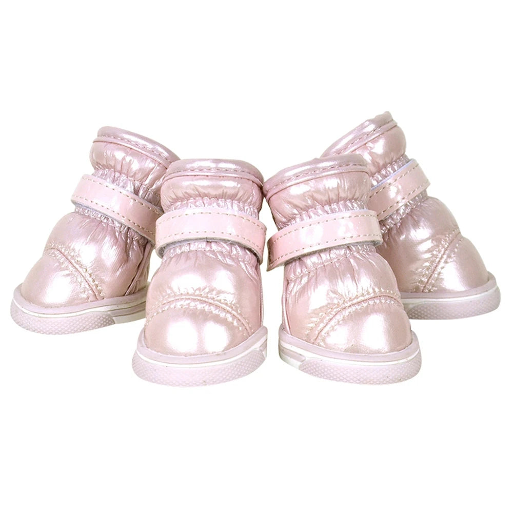 4PCS Snow Boots Warm Slip-Resistant Waterproof Shoes
