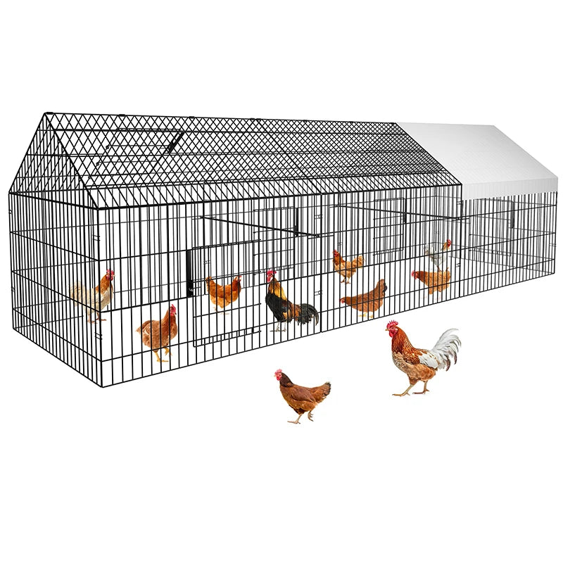 Chicken Coop Large Metal Chicken Pen Outdoor Fence
