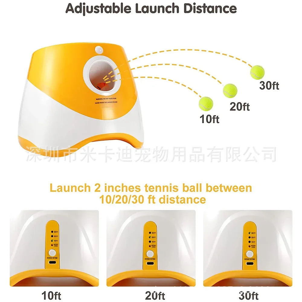Automatic Launcher Interactive Dog Toy Tennis Toss Machine Thrower