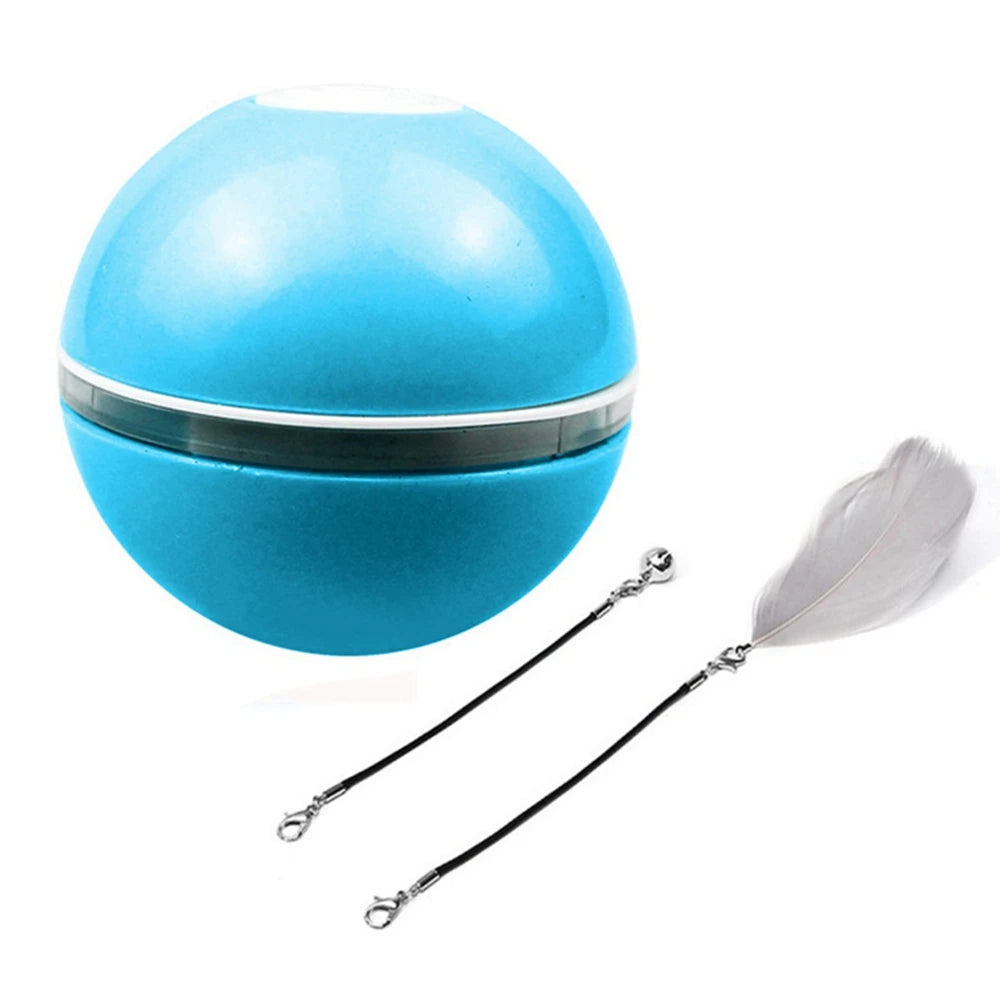Interactive Cat Toy Automatic Pet Ball Colorful LED Rotating Ball