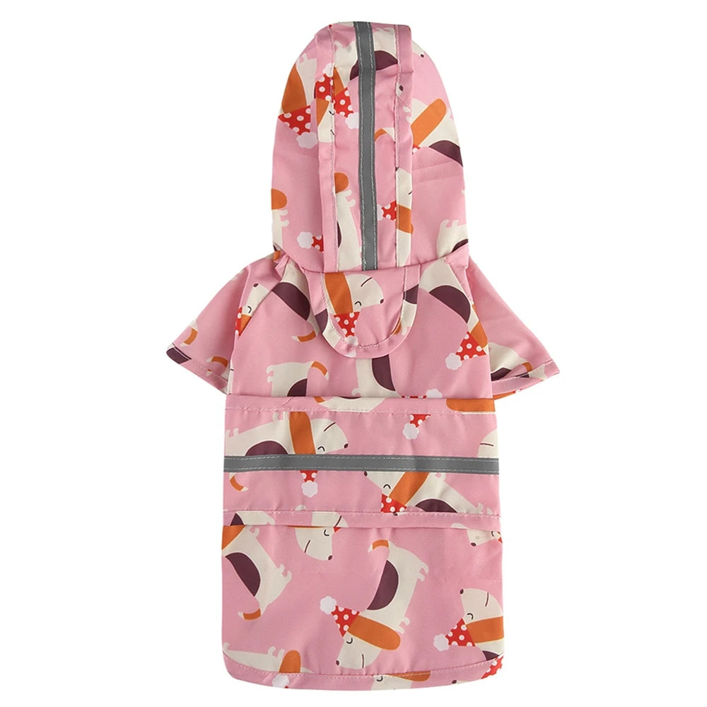 Waterproof Dog Raincoat Jumpsuit Hooded Raincoats