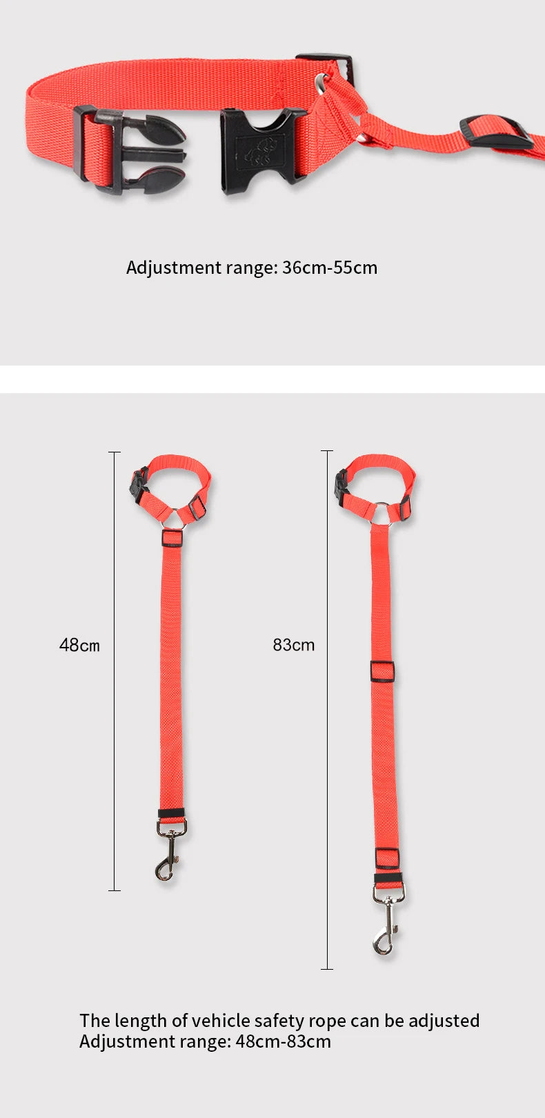 Dog Car Seat Belt Lead Leash Back Seat Safety Belt