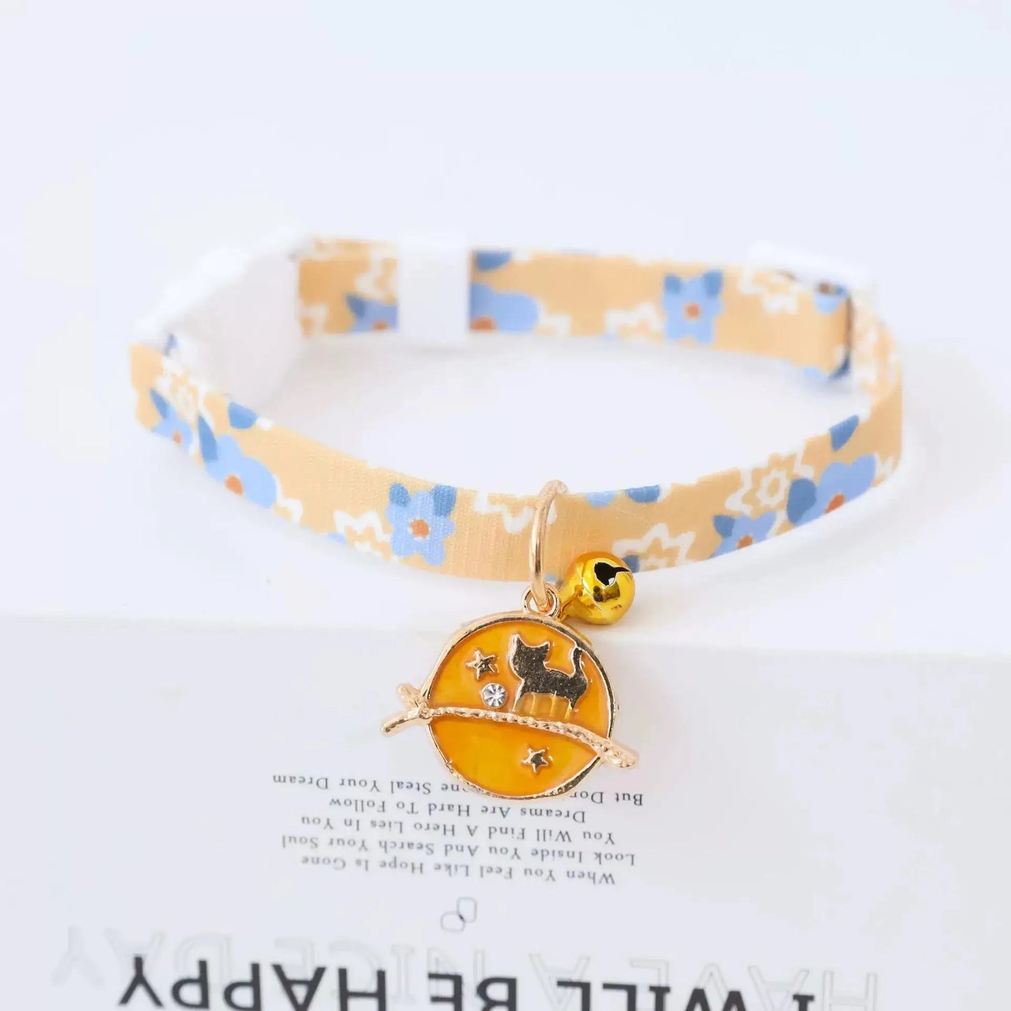 ins styal Pet Collar Safety moon Tie Adjustable Neck Strap