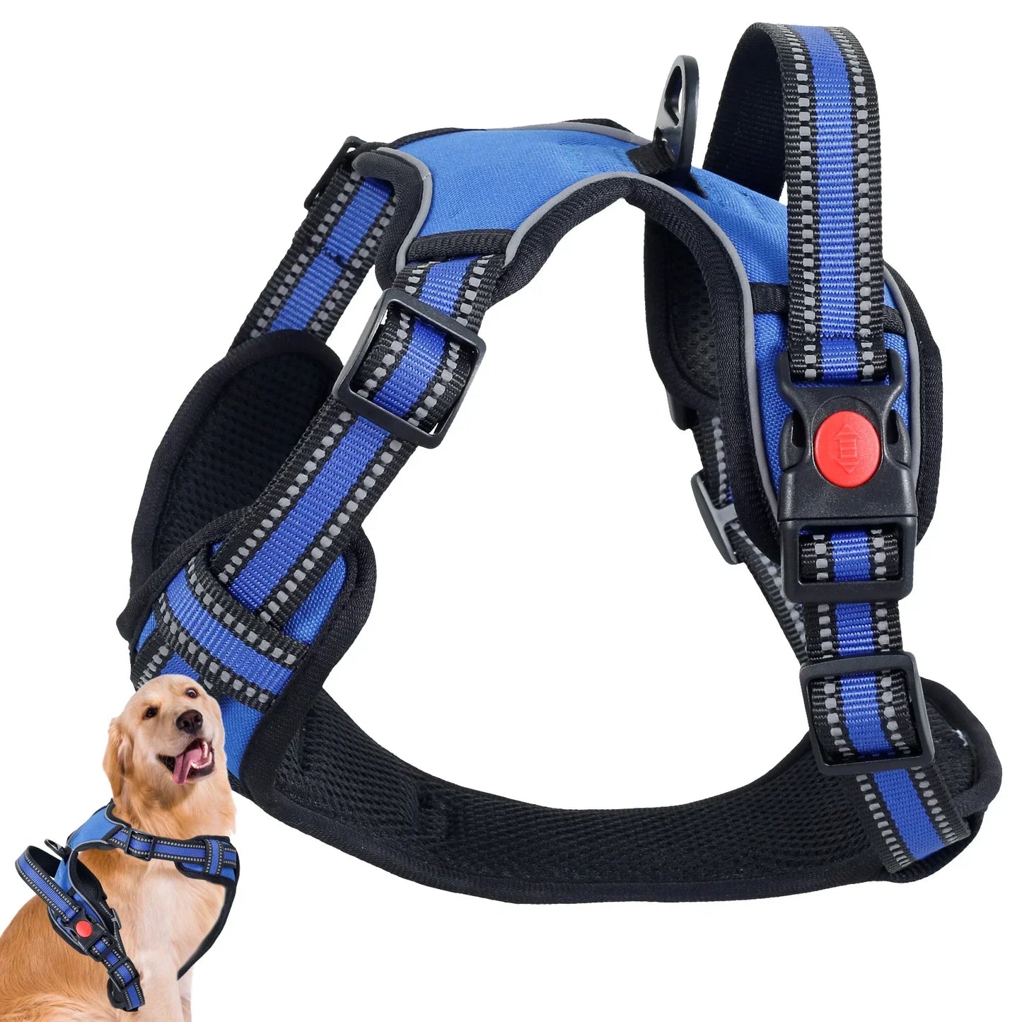 Dog Harness Breathable Mesh No Pulling