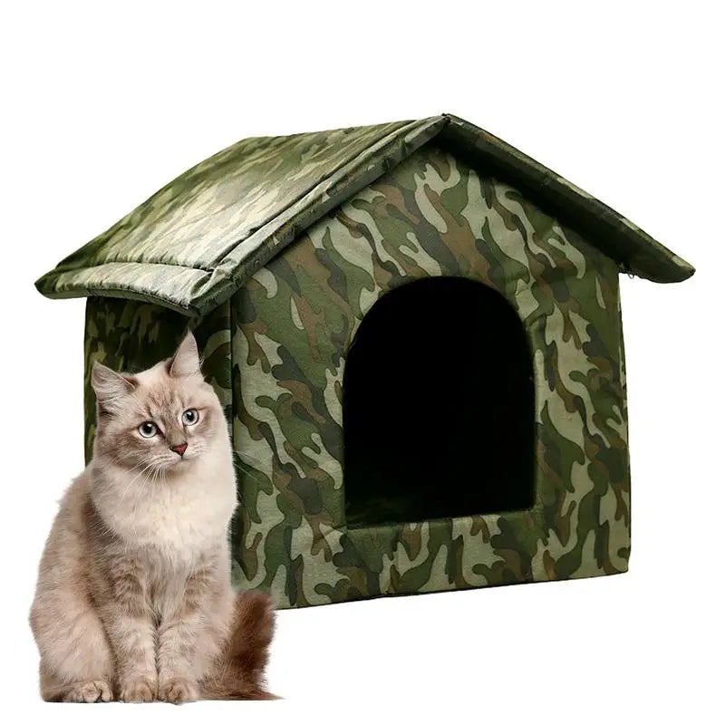 Outdoor Pet Bed Waterproof Roof Thickened Cold-Proof Nest