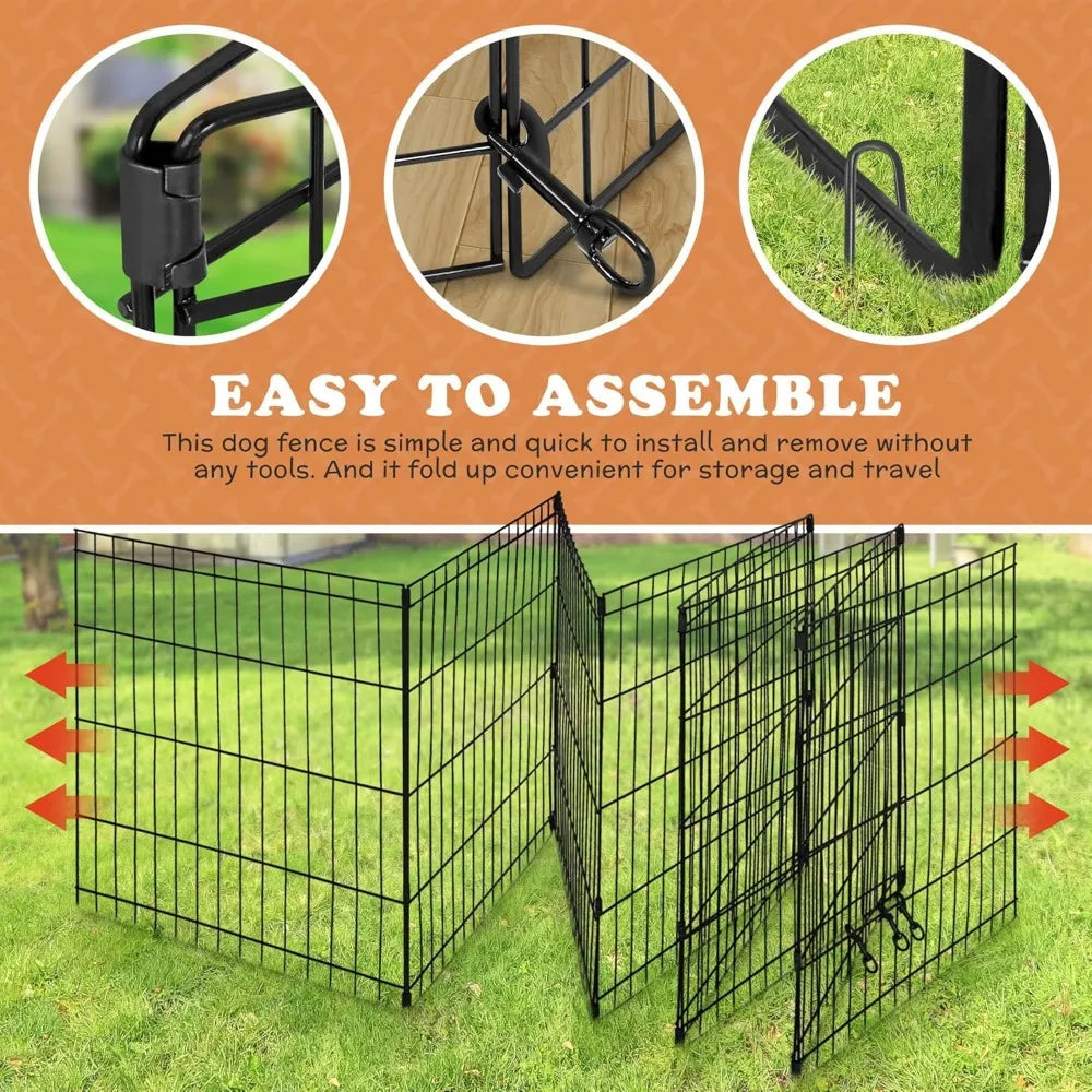 Pet Dog Playpen 24/30/36/42/48 Inch Metal Portable pen
