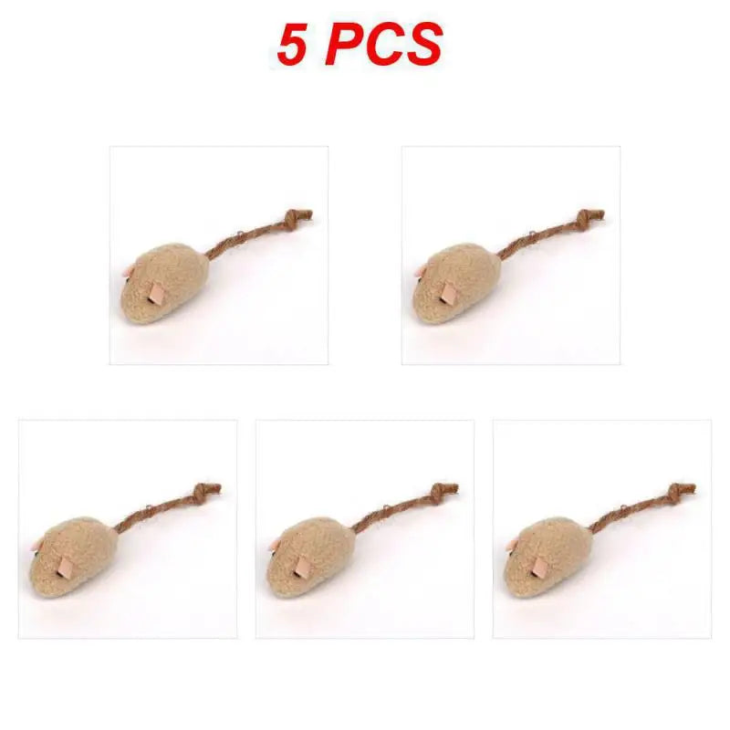 1~40PCS Pet Toy Catnip Mice Plush Mouse Cat Toy