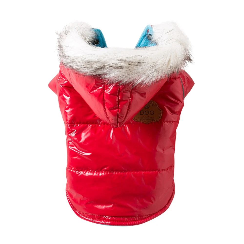 Winter Warm Dog Clothes Bright Color Jacket Waterproof Dog Coat