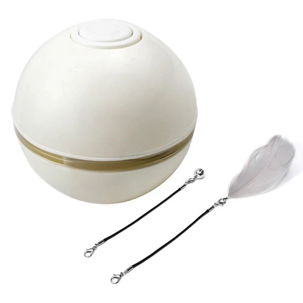 Interactive Cat Toy Automatic Pet Ball Colorful LED Rotating Ball