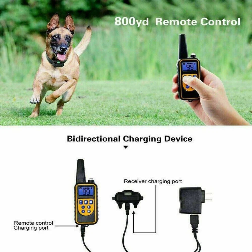 Dog Shock Training Collar Rechargeable Remote Control