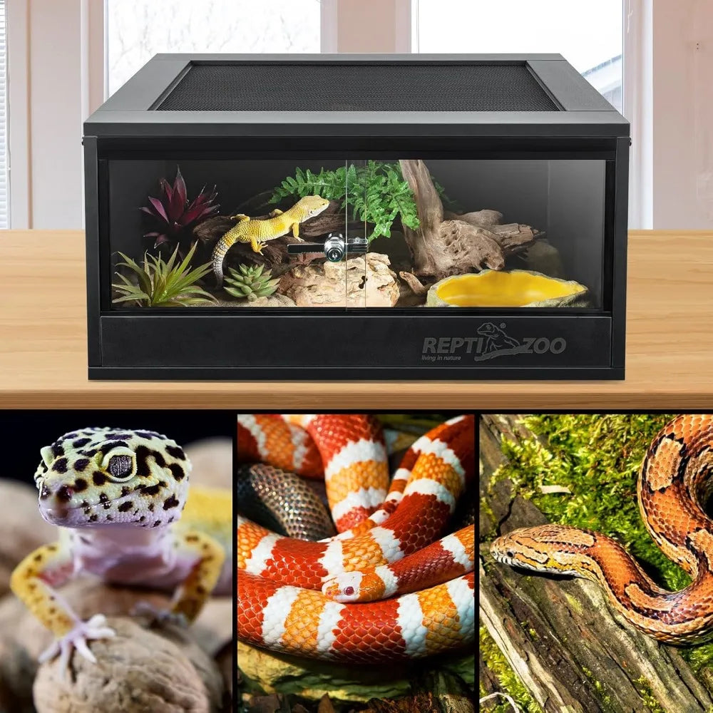 20 Gallon PVC Reptile Terrarium, 24x18x12 Reptile Tank