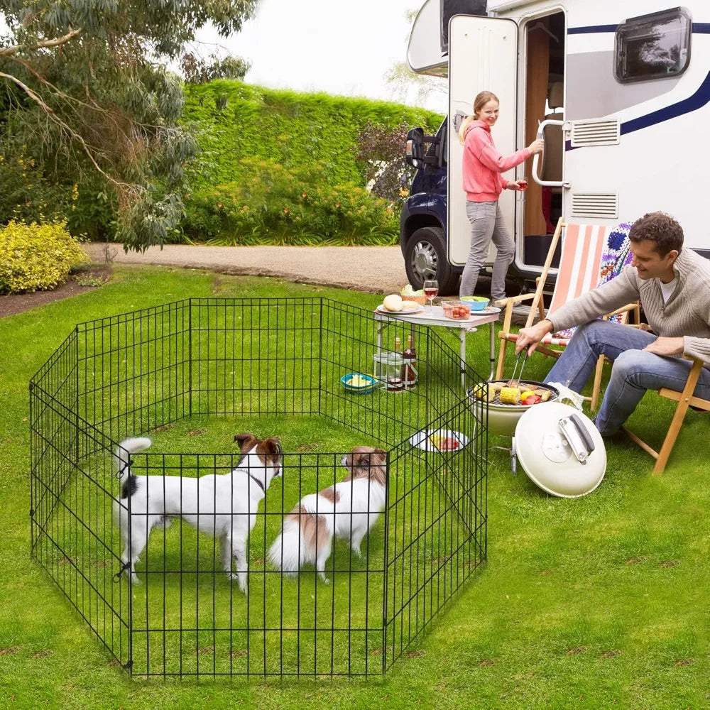Pet Dog Playpen 24/30/36/42/48 Inch Metal Portable pen