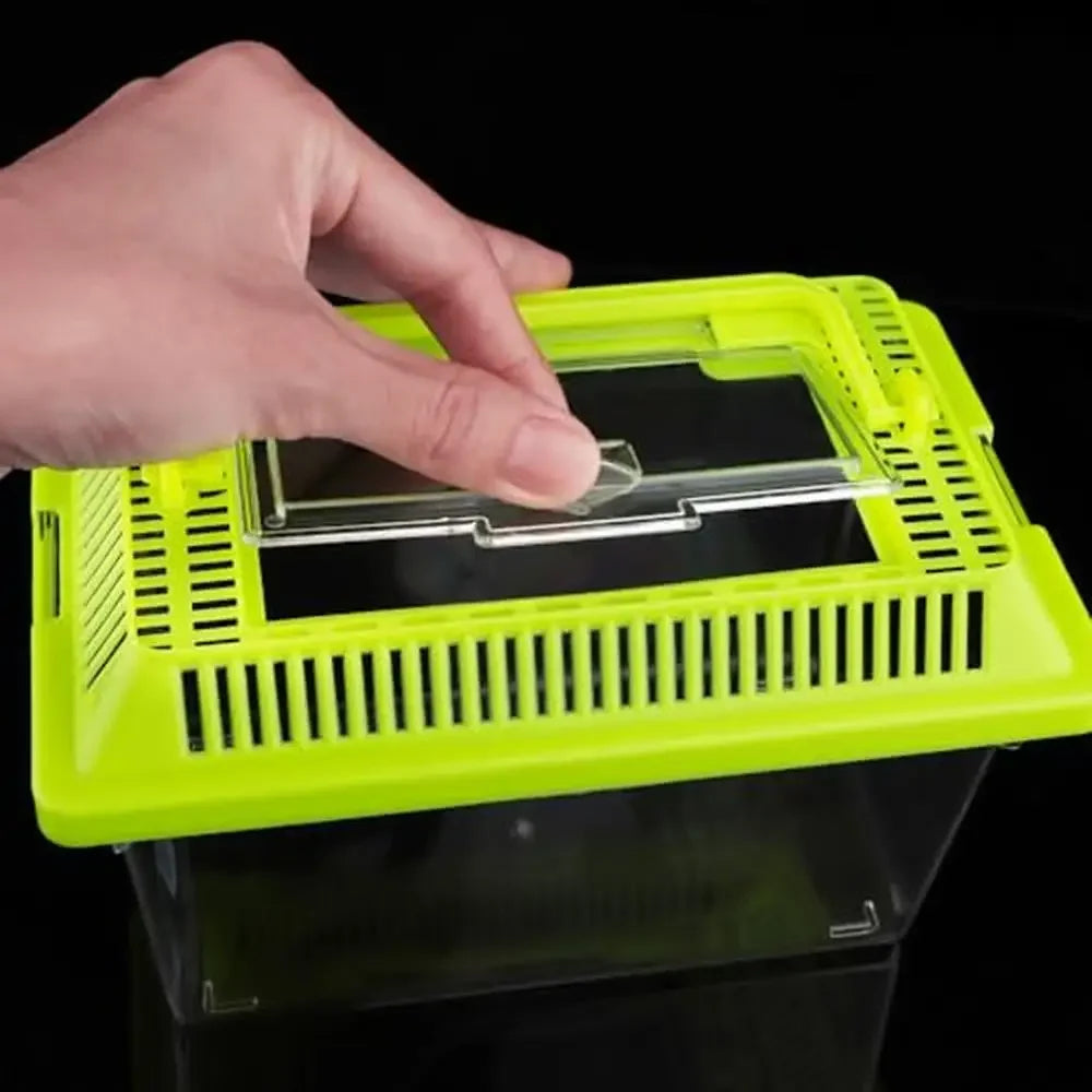 10pc Plastic Reptile Carrier Box Transparent Design