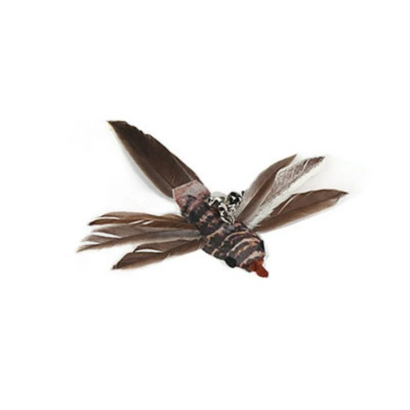 Simulation Bird Cat Toy Feather Bird with Bell
