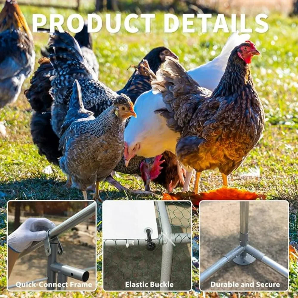 Large Metal Chicken Coop pen