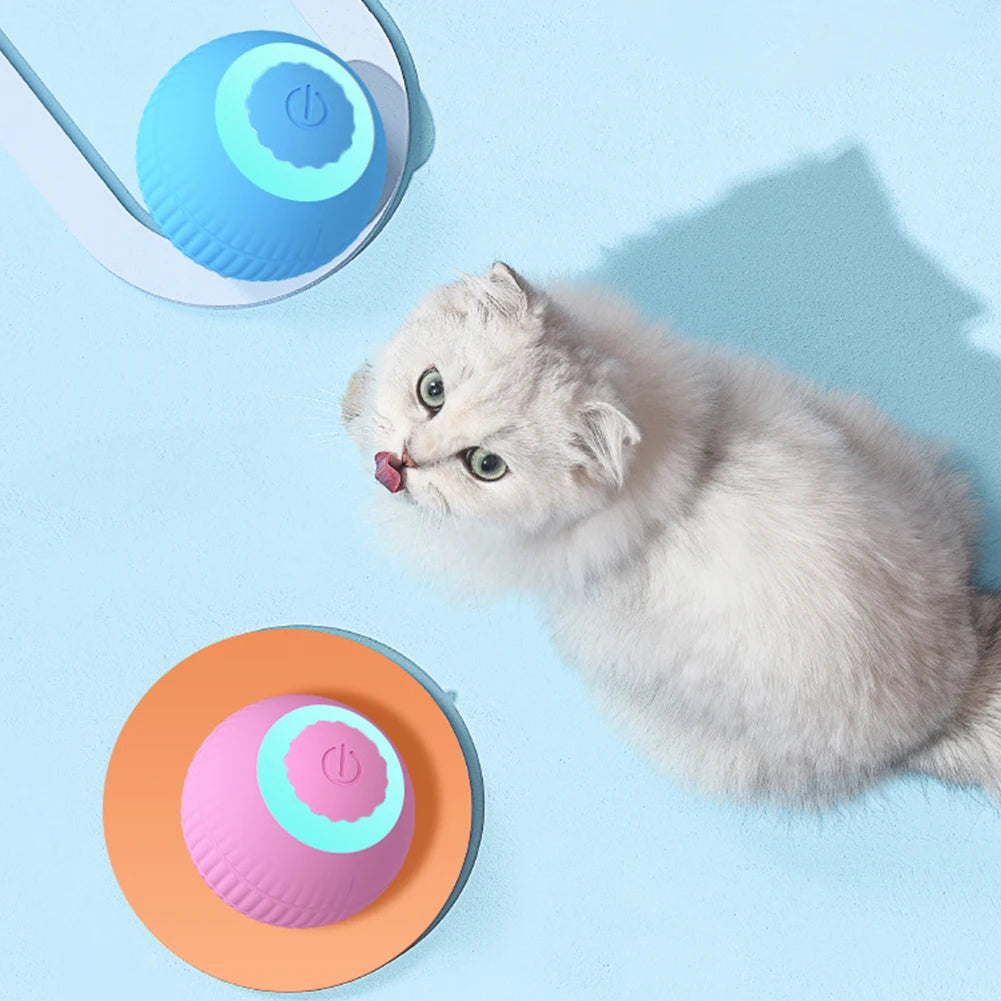 Electric Cat Ball Toys Automatic Rolling USB Rechargeable