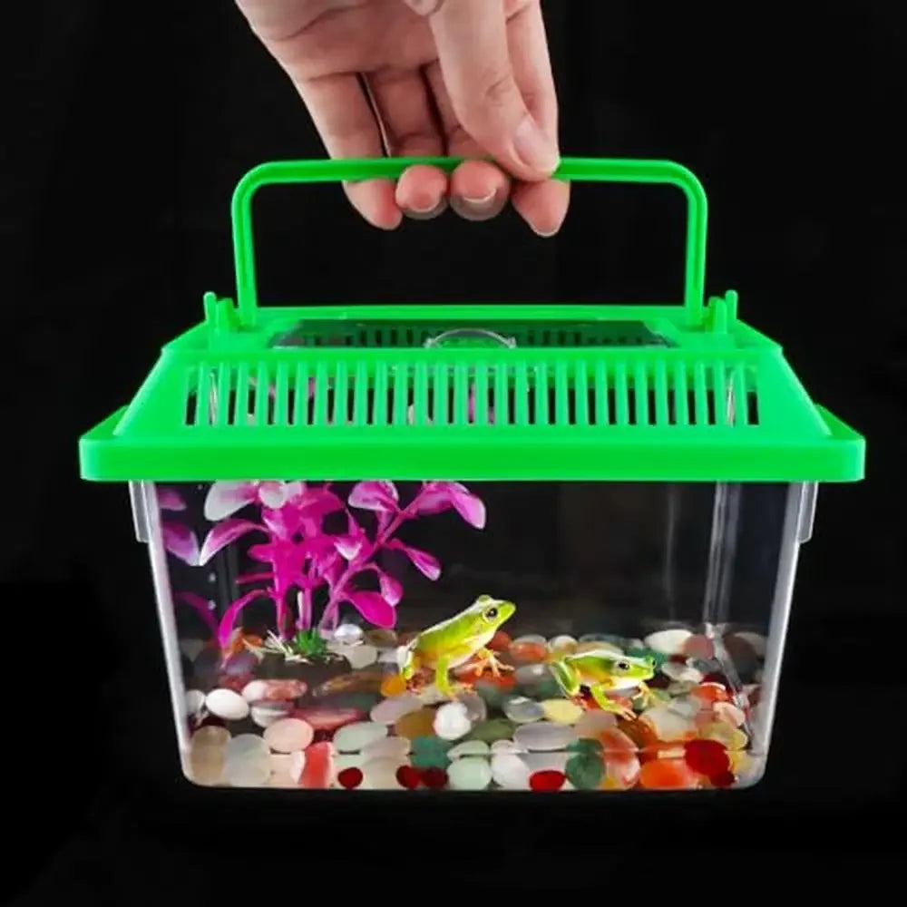 10pc Plastic Reptile Carrier Box Transparent Design