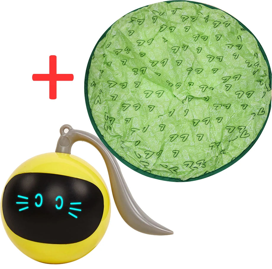 Interactive Cat Toy Automatic Pet Ball Colorful LED Rotating Ball