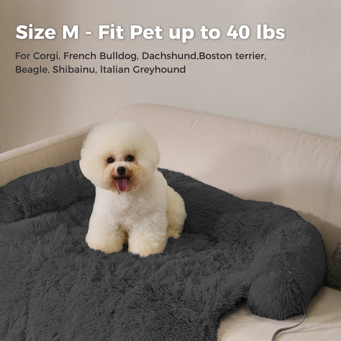 Fluffy Dog Bed Mat Sofa Winter Warm Pet Blanket bed