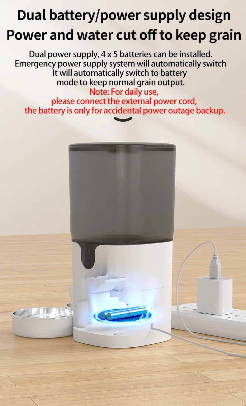 PAPIFEED cat double bowl automatic feeder