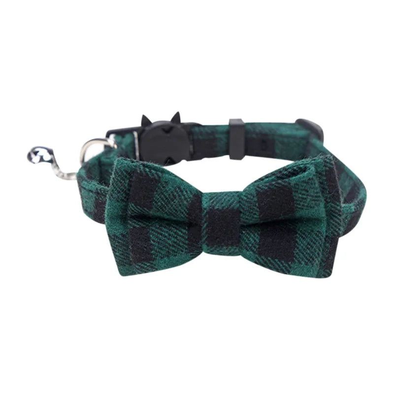 Christmas Dog Or Cat Collar Big Bowknot Holiday Tie Adjustable Neck Strap