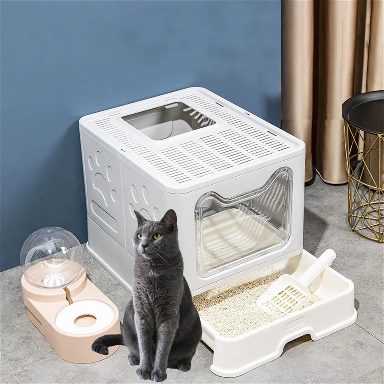XXL Large Space Foldable Cat Litter Box