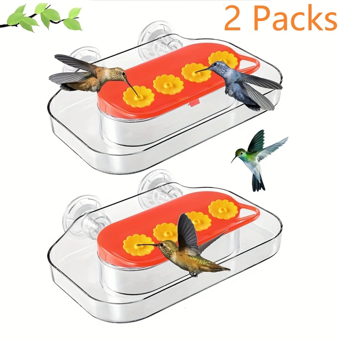 Window Hummingbird Feeders Flower Feeding Ports